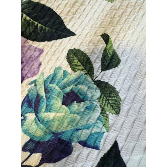 Eliza J Floral Print Sheath Dress Size 14 Purple Blue Green - Picture 9 of 10